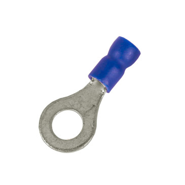 Наконечник кольцевой DKC НКИ изолированный, сечение 1.5-2.5 мм2,  диаметр кольца 6.4 мм, материал - медь, упаковка 100 шт, цвет - синий