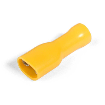 Разъем плоский КВТ РППИ-М 6-(6.3), сечение 6 мм2, длина 23.8 мм, материал - латунь, цвет - желтый