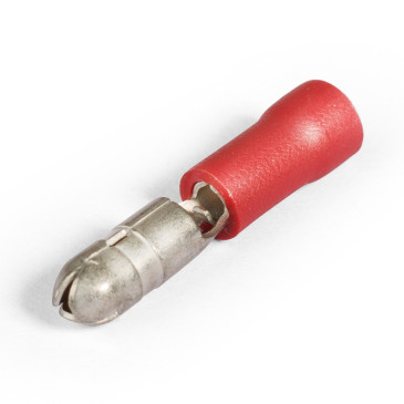 Разъем плоский КВТ РШИ-П 1.5-4, сечение 1.5 мм2, длина 21 мм, материал - латунь, цвет - красный