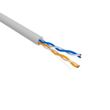 Витая пара PROCONNECT U/UTP 2х2х24AWG solid CCA PVC количество жил - 4, сечение - 0,2 мм2, цвет - серый