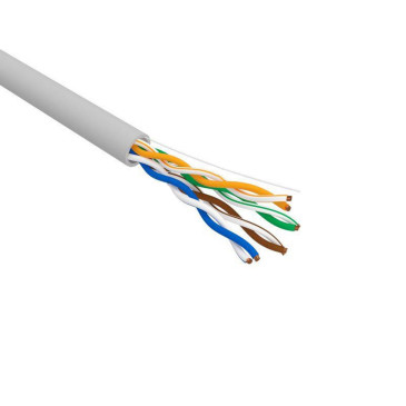 Витая пара PROCONNECT U/UTP 4х2х24AWG solid CCA PVC количество жил - 8, сечение - 0,2 мм2, цвет - серый