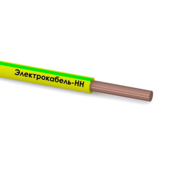 Провод ЭЛЕКТРОКАБЕЛЬ НН ПуВнг(А)-LS 1х10 Ж/З количество жил - 1, напряжение - 750 В, сечение - 10 мм2, материал изоляции - поливинилхлорид, цвет - желто-зеленый