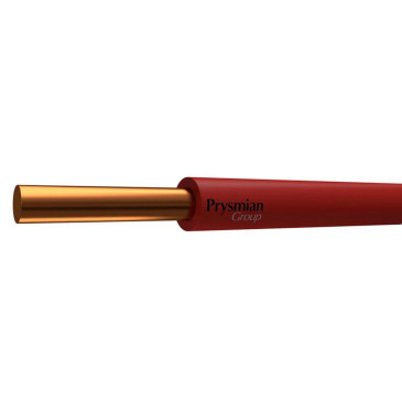 Провод РЭК-PRYSMIAN ПуВнг(А)-LS 1х6 К в бухте (м), количество жил - 1, напряжение - 450 В, сечение - 6 мм2, материал изоляции - поливинилхлорид, цвет - красный