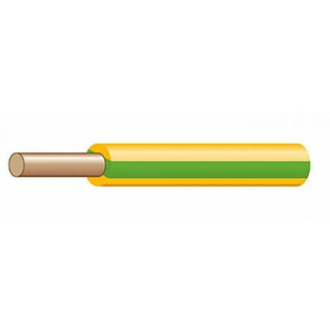 Провод РЭК-PRYSMIAN ПуВнг(А)-LS 1х2.5 Ж/З в бухте (м), количество жил - 1, напряжение - 450 В, сечение - 2,5 мм2, материал изоляции - поливинилхлорид, цвет - желто-зеленый