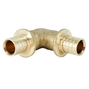 Угольник ELSEN Monolit Дн25 Ру10 90° аксиальный, корпус – латунь CW617N, присоединение – штуцер  