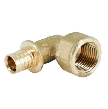 Угольник ELSEN Monolit Дн20×1/2″ Ру10 90° аксиальный, корпус – латунь CW617N, присоединение – штуцер/внутренняя резьба