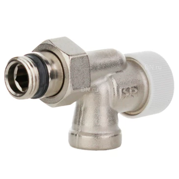 Вентиль термостатический ELSEN EVR09.3413 1/2″ Ду15 Ру10 осевой, материал - никелированная латунь, присоединение - внутренняя резьба / наружная резьба