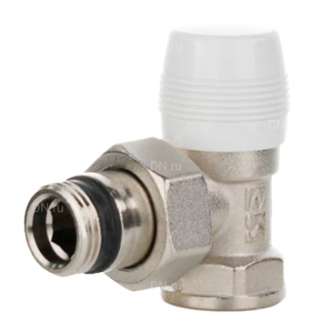 Вентиль отсекающий ELSEN EVR10.3412 1/2″ Ду15 Ру10 угловой, материал - никелированная латунь, присоединение - внутренняя резьба / наружная резьба