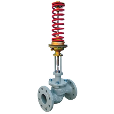 Регулятор давления после себя Энерготехномаш УРРД-НО-РД Ду20 Ру25 фланцевый, Kvу - 2.5м3/ч, Tmax 220°С, уплотнение - PTFE, корпус - сталь 25Л, с мембранным приводом 0.3-1.2МПа