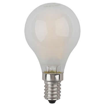 Лампа светодиодная ЭРА F-LED P45 E14 Шар 45 мм мощность - 9 Вт, цоколь - E14, световой поток - 770 лм, цветовая температура - 2700К, тип лампы - светодиодная LED, цвет свечения - теплый белый, форма - шарообразная