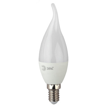 Лампа светодиодная ЭРА RED LINE BXS 37 мм мощность - 10 Вт, цоколь - E14, световой поток - 800 лм, цветовая температура - 2700 К, теплый белый, форма  - свеча на ветру