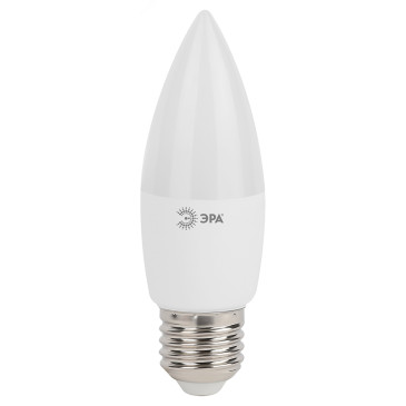 Лампа светодиодная ЭРА STD B35 35 мм мощность - 9 Вт, цоколь - E27, световой поток - 720 лм, цветовая температура - 2700 К, теплый белый, форма  - свеча