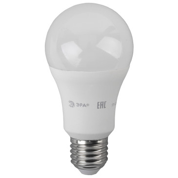 Лампа светодиодная ЭРА RED LINE ECO A 60 мм мощность - 16 Вт, цоколь - E27, световой поток - 1280 лм, цветовая температура - 2700 К, теплый белый, форма  - грушевидная