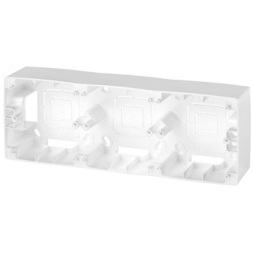 Коробка ЭРА ЭРА 12-6103-15 для накладного монтажа 3 поста, материал корпуса - поликарбонат, цвет - перламутр