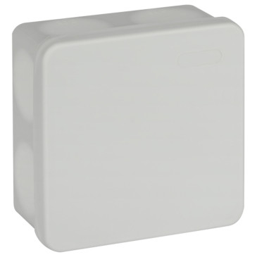 Коробка распаячная ЭРА KOR двухкомпонентная, прямой монтаж, 100х100х50 мм, IP67, стойкая к УФ, корпус - полипропилен, цвет - серый