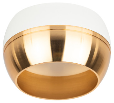 Светильник настенно-потолочный ЭРА OL14 декоративный под лампу до 12 Вт, цоколь - GX53, тип лампы - светодиодная LED, материал корпуса - алюминий, цвет - белый/золото