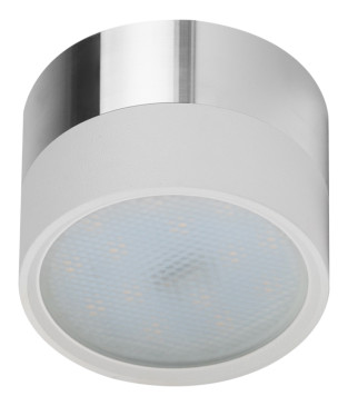 Светильник настенно-потолочный ЭРА OL7 декоративный под лампу до 12 Вт, цоколь - GX53, тип лампы - светодиодная LED, материал корпуса - алюминий, цвет - белый/хром