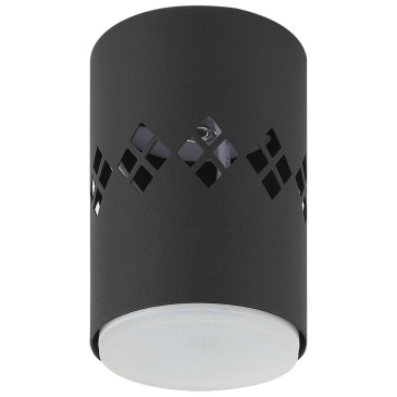 Светильник настенно-потолочный ЭРА OL10, цоколь GX53, под лампу до 15 Вт, цветовая температура 6000 К, цвет - черный