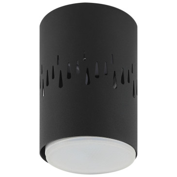 Светильник настенно-потолочный ЭРА OL11, цоколь GU10, под лампу до 12 Вт, цветовая температура 6000 К, цвет - черный