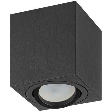 Светильник настенно-потолочный ЭРА OL22, поворотный, цоколь GU10, под лампу MR16 до 35 Вт, цвет - черный