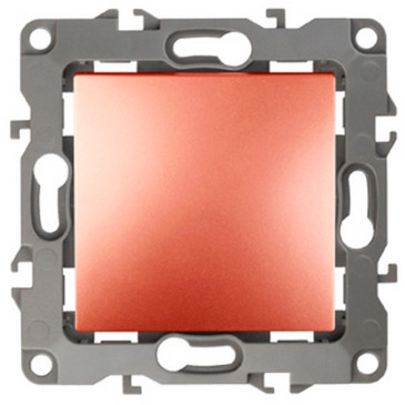 Выключатель одноклавишный ЭРА 12 12-1101-14 скрытой установки, номинальный ток - 10 А, степень защиты IP20, цвет - медь