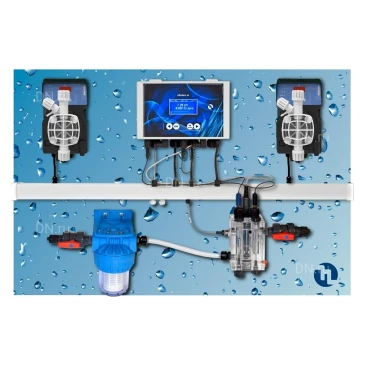 Насосная станция дозировочная ETATRON POOL GUARD 7 PH/CL/T 0-2ppm поверхностная, корпус - пластик, мощность - 110Вт, производительность - 7-15л/час, 220В, с датчиком SONDA CL