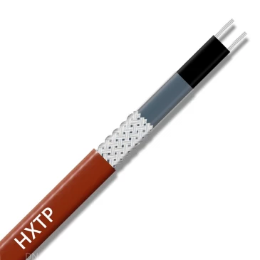 Кабель саморегулирующийся Extherm 31HXTP2-CT нагревательный среднетемпературный, 12.0х5.0мм, мощность - 31Вт/м, сечение - 1.3мм2, материал изоляции - фторопласт, цвет - черный, 220-240В (кратно 500м)