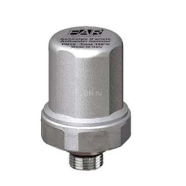 Гаситель гидроударов FAR FA 2895 1/2″ Ду15 Ру10, присоединение - наружная резьба, корпус - латунь CW617N