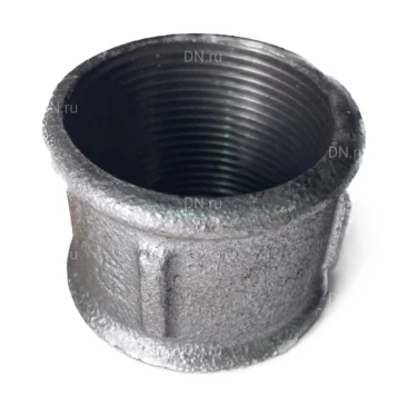 Муфта короткая Китай 1 1/4″ Ду32, корпус - чугун, внутренняя резьба, тип покрытия - цинк Муфта короткая Китай 1 1/4″ Ду32, корпус - чугун, внутренняя резьба, тип покрытия - цинк