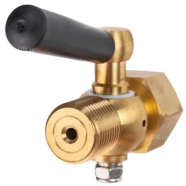 Кран для манометра ФИЗТЕХ КТп-A2.2 (МС) Ру25 трехходовой пробковый, латунный, наружная / внутренняя резьба, присоединение G1/2″-G1/2″, ручка-рычаг