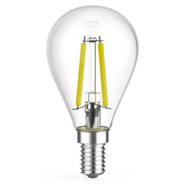 Лампа светодиодная Gauss Black Filament G45, прозрачная, 45 мм, мощность - 7 Вт, цоколь - E14, световой поток - 550 Лм, цветовая температура - 2700 K, теплый свет, форма - шарообразная, упаковка - 3 шт.