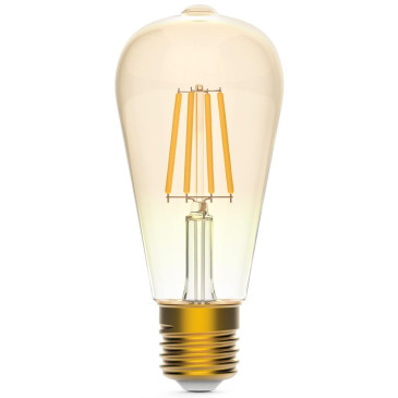 Лампа светодиодная умная Gauss Smart Home Filament ST64 64 мм 7 Вт, 220 В, цоколь - E27, световой поток - 740 Лм, цветовая температура - 2500 К, диммируемая, форма - цилиндрическая
