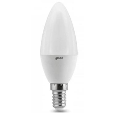 Лампа светодиодная Gauss Свеча E14 37 мм 9.5 Вт, 220 В, цоколь - E14, световой поток - 950 Лм, цветовая температура - 6500 К, форма - свеча, холодный белый свет