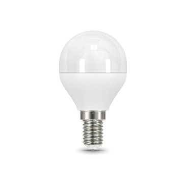 Лампа светодиодная Gauss Black E14 шар P45 45 мм мощность - 7 Вт, цоколь - E14, световой поток - 590 Лм, цветовая температура - 4100 °К, цвет колбы - белый, цвет свечения - белый, форма - шарообразная