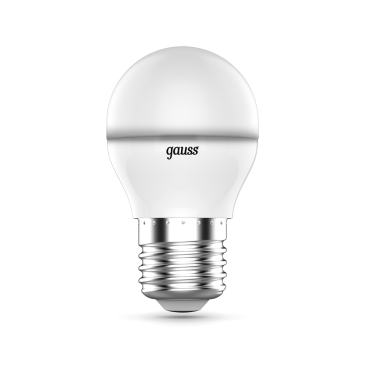 Лампа светодиодная Gauss Black E27 шар P45 60 мм мощность - 7 Вт, цоколь - E27, световой поток - 550 Лм, цветовая температура - 4100 °К, цвет колбы - белый, цвет свечения - белый, форма - шарообразная