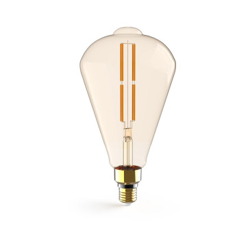 Лампа светодиодная Gauss Black Filament ST164 E27 оригинальная 164 мм мощность - 6 Вт, цоколь - E27, световой поток - 890 Лм, цветовая температура - 2700 °К, цвет колбы - желтый, цвет свечения - теплый белый, форма - оригинальная