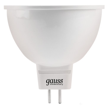 Лампа светодиодная GAUSS Elementary MR16 49 мм мощность - 13 Вт, цоколь - GU5.3, световой поток - 920 Лм, цветовая температура - 4100 °К, цвет свечения - теплый белый, форма - софит