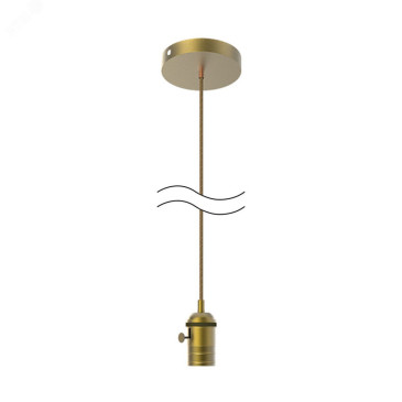 Светильник под лампу Gauss Decor PL042, подвесной, цоколь - Е27, 60 Вт, материал корпуса - алюминий, цвет - бронзовый