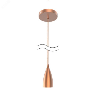 Светильник под лампу Gauss Decor PL033, подвесной, цоколь - Е27, 60 Вт, материал корпуса - алюминий, цвет - медный