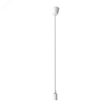 Светильник под лампу Gauss Decor PL012, подвесной, цоколь - Е27, 60 Вт, материал корпуса - пластик, цвет - белый