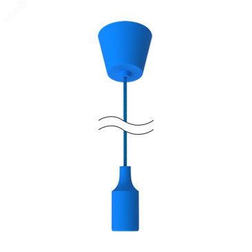 Светильник под лампу Gauss Decor PL014, подвесной, цоколь - Е27, 60 Вт, материал корпуса - пластик, цвет - голубой