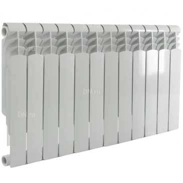 Радиатор биметаллический Gekon BM 350, 12 секций, теплоотдача - 1500Вт, подключение - боковое