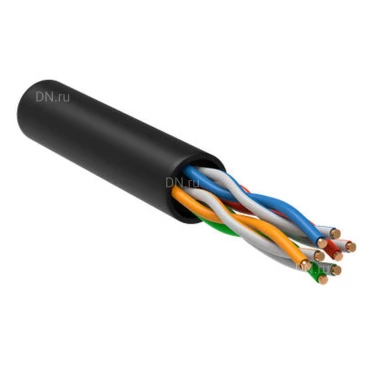 Витая пара GENERICA U/UTP, категория - 5E, LDPE OUTDOOR, количество жил - 8, цвет - черный BC3-C5E04-139-100-G, 100м