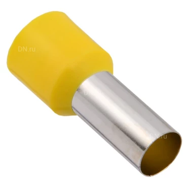 Наконечник втулочный GENERICA НШВИ 25-16, изолированный, сечение 25мм2, длина рабочей части 16мм, материал - медь, упаковка 100шт, цвет - желтый UGN11-016-025-100-G