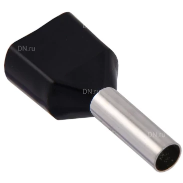 Наконечник втулочный GENERICA НШВИ2 1.5-8, изолированный, сечение 1.5мм2, длина рабочей части 8мм, материал - медь, упаковка 100шт, цвет - черный UGN31-008-D15-100-G
