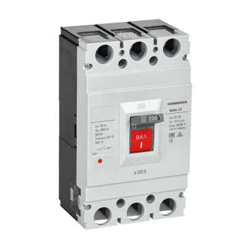 Автоматический выключатель в литом корпусе трехполюсный GENERICA ВА66-37 3P 400А 35кА сила тока 400А, отключающая способность 35кА SAV40-3-0400-G