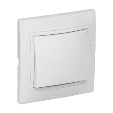 Выключатель одноклавишный GENERICA KVARTA ВС10-1-0-КБ, сила тока - 10A, способ монтажа - cкрытый, материал - керамика, степень защиты - IP20, цвет - белый, кратно 10шт