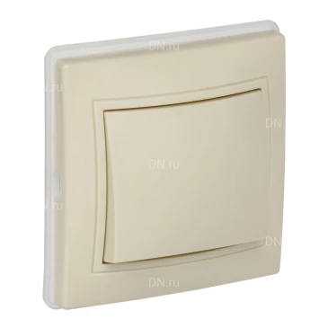 Выключатель одноклавишный GENERICA KVARTA ВС10-1-0-ККм-44, сила тока - 10A, способ монтажа - cкрытый, материал - АБС-пластик, степень защиты - IP44, цвет - кремовый