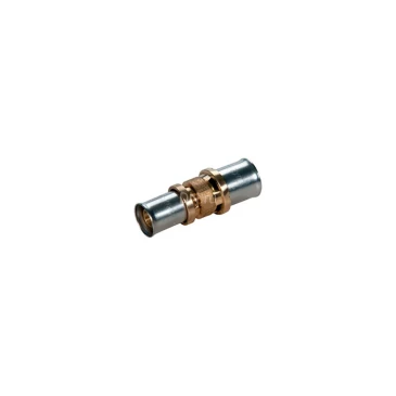 Муфта металлопластиковая для PE-X Giacomini RM103 Дн26х20 Ру10 переходная, присоединение пресс, корпус - латунь Муфта металлопластиковая для PE-X Giacomini RM103 Дн26х20 Ру10 переходная, присоединение пресс, корпус - латунь