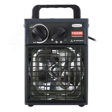 Тепловая пушка Hintek T-02220S электрическая, производительность - 140м3/ч, мощность - 2кВт, площадь -  20м2, 220В, IP20